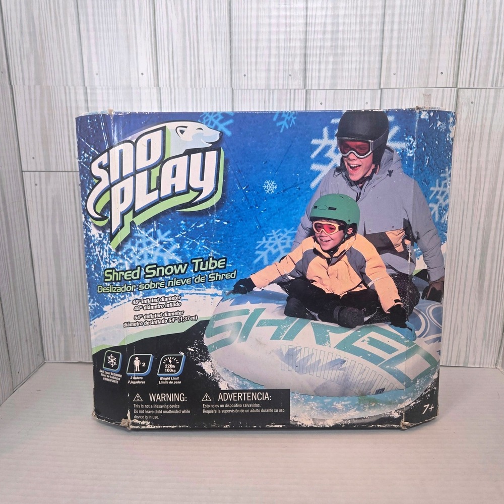 NEW 48" Inflatable Shred Snow Tube Heavy Duty Sturdy 2 Riders Sno Play Toys R Us